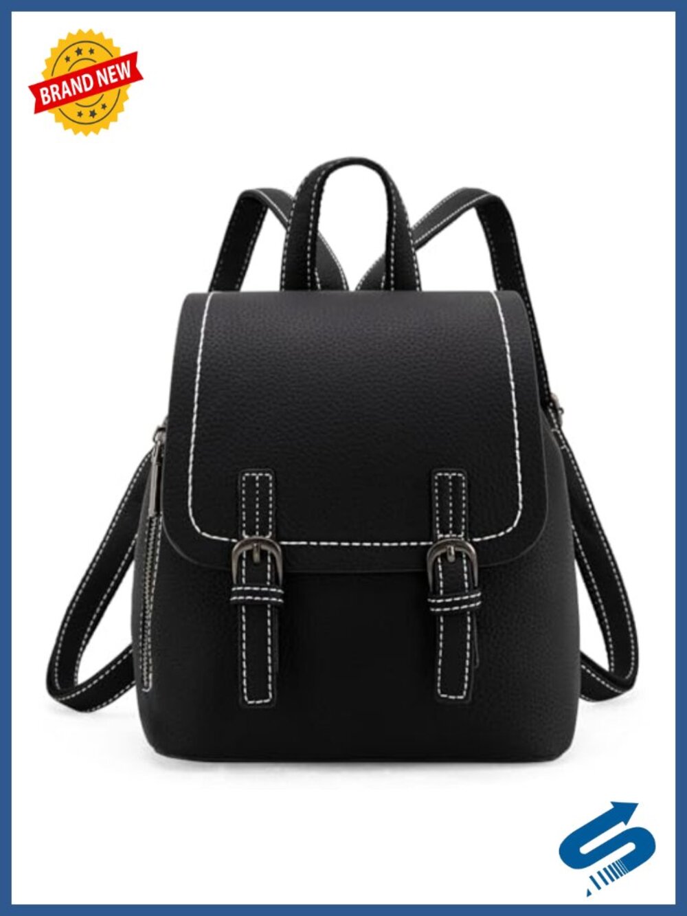 Vegan Leather Mini Backpack Purse Small Convertible Shoulder Bag